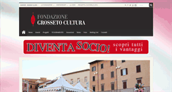 Desktop Screenshot of fondazionegrossetocultura.it